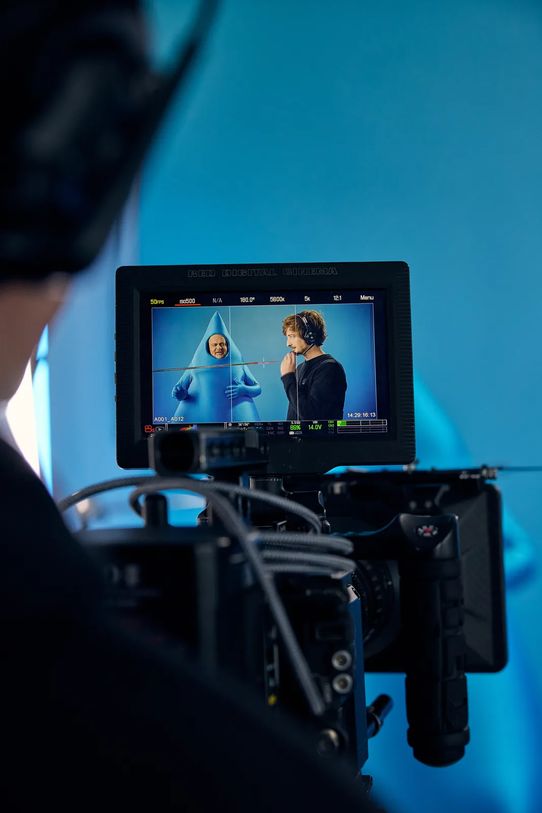 Kameramonitor bei einer Spreadfilms-Produktion
